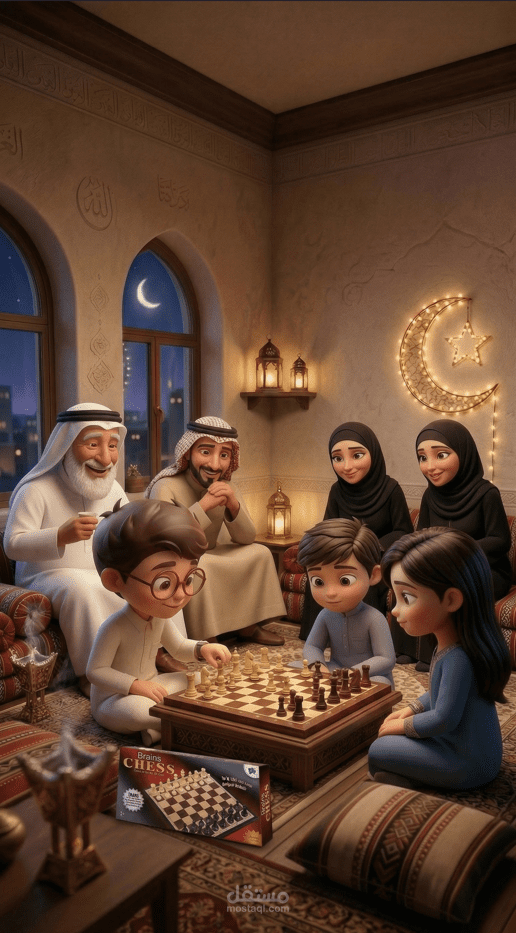 تصميم فيديو كرتوني عائلي بأسلوب ثلاثي الأبعاد حديث باستخدام الذكاء الاصطناعي