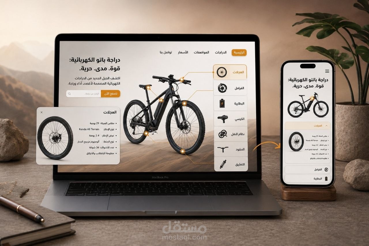 نصة استعراض ومواصفات دراجة بانتو الكهربائية