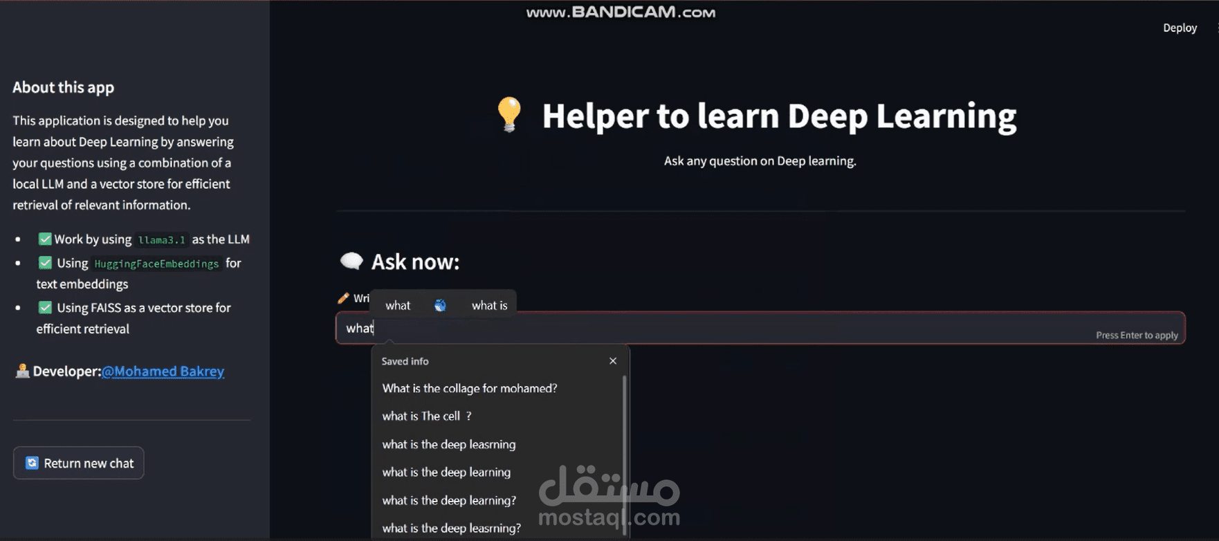 ChatBot using RAG System