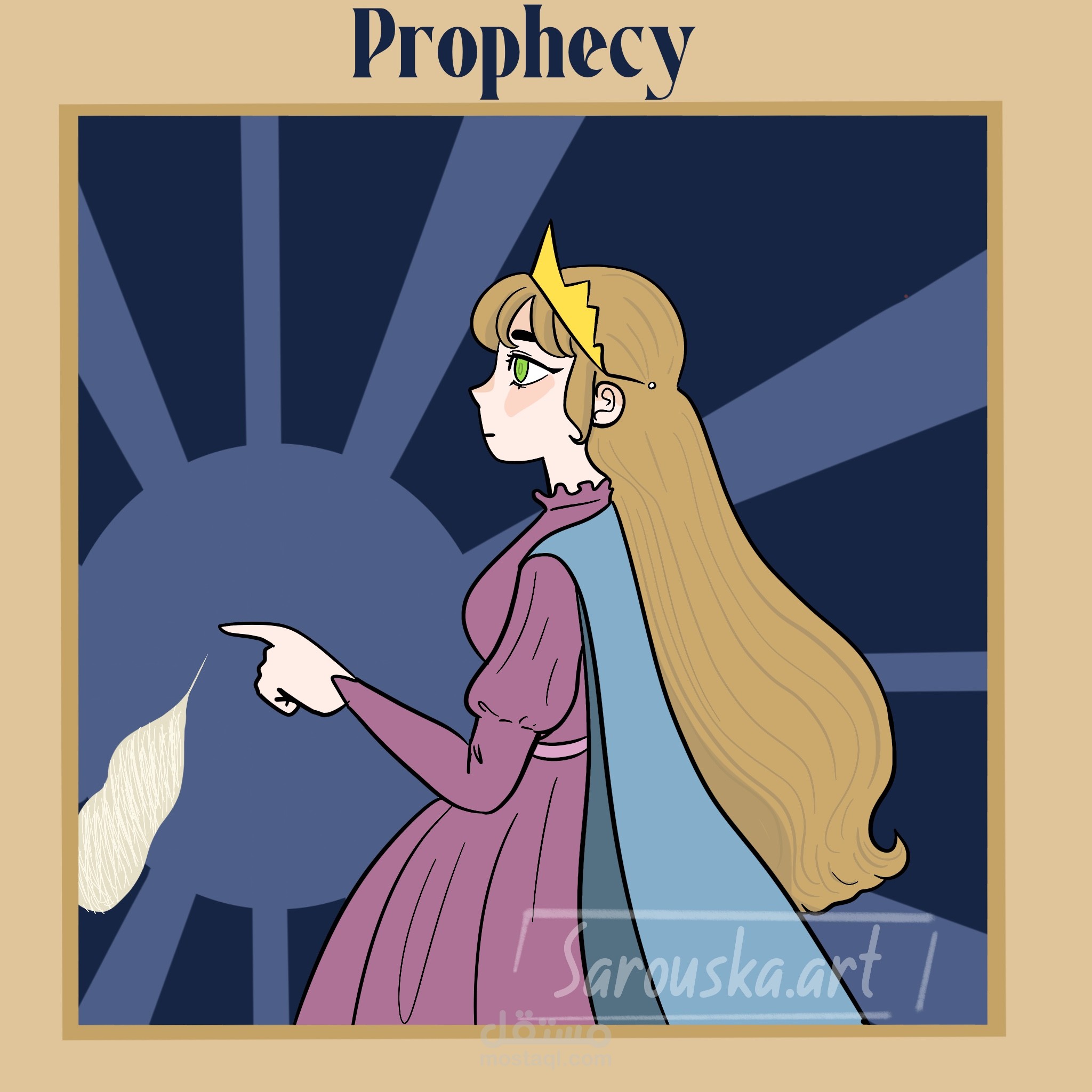 رسم مشهد كرتوني لقصة عالمية