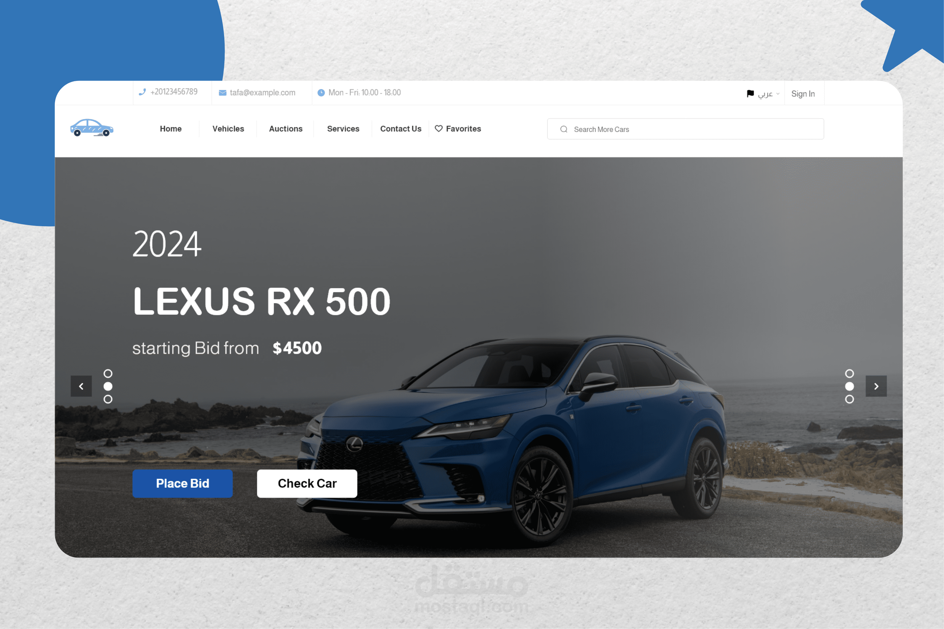 Landing Page and contact page