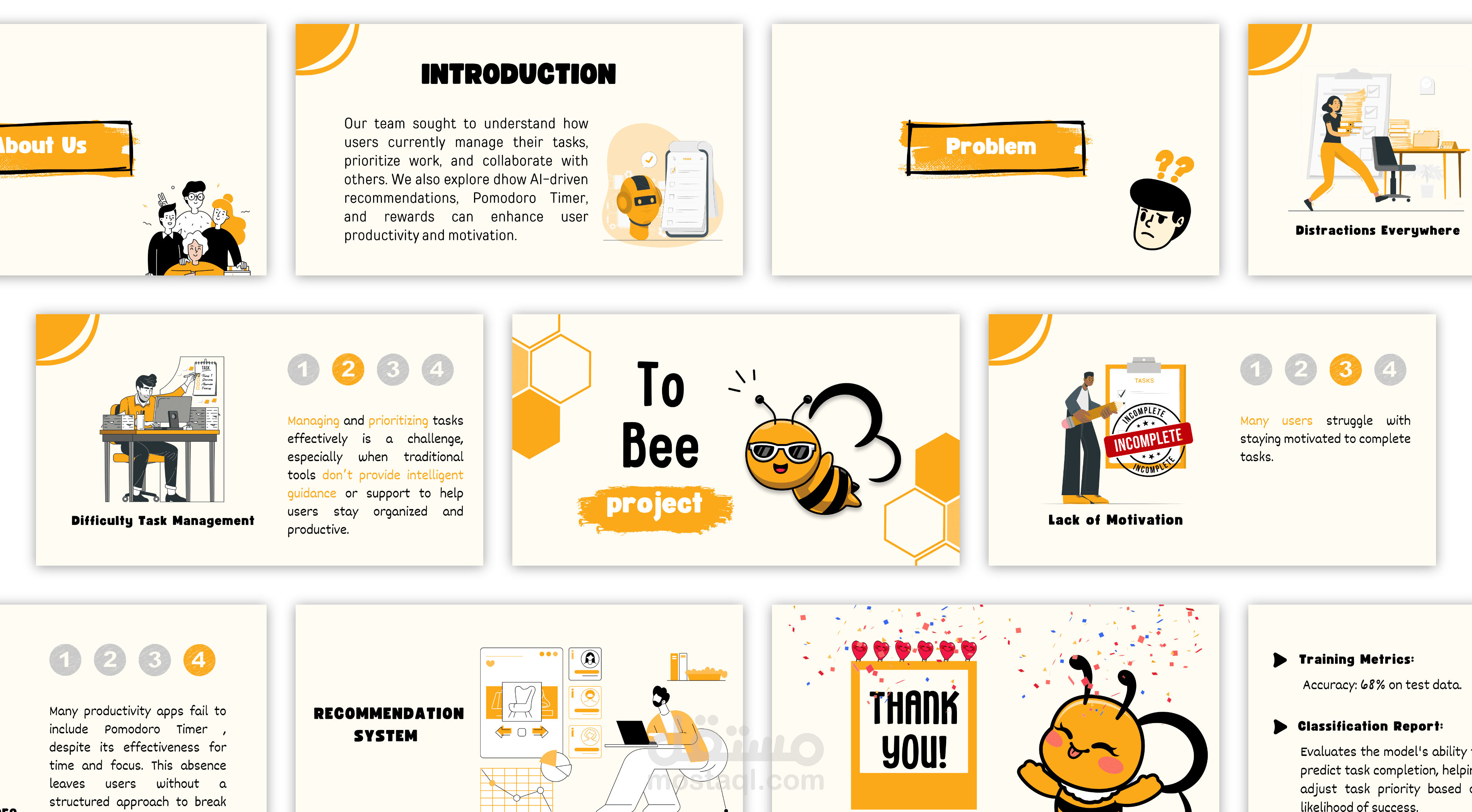 تصميم عرض تقديمي لتطبيق تو بى (PowerPoint ToBee App)