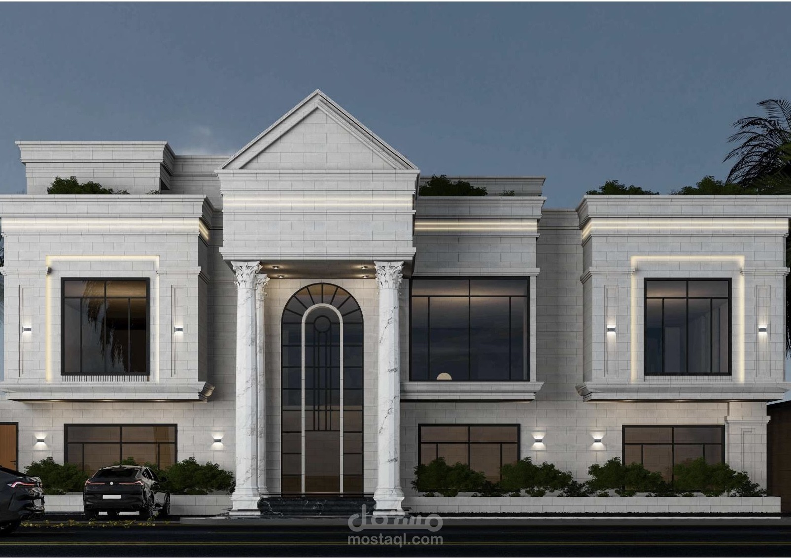 Exterio Design of neoclassic Villa
