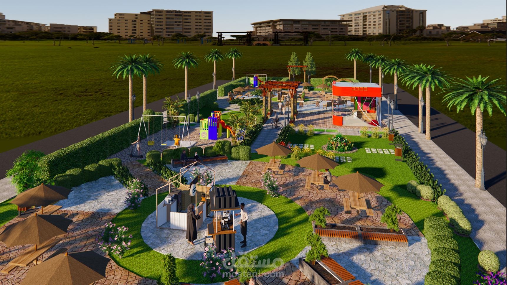 تصميم حديقة منتزه ف مدينة العراق