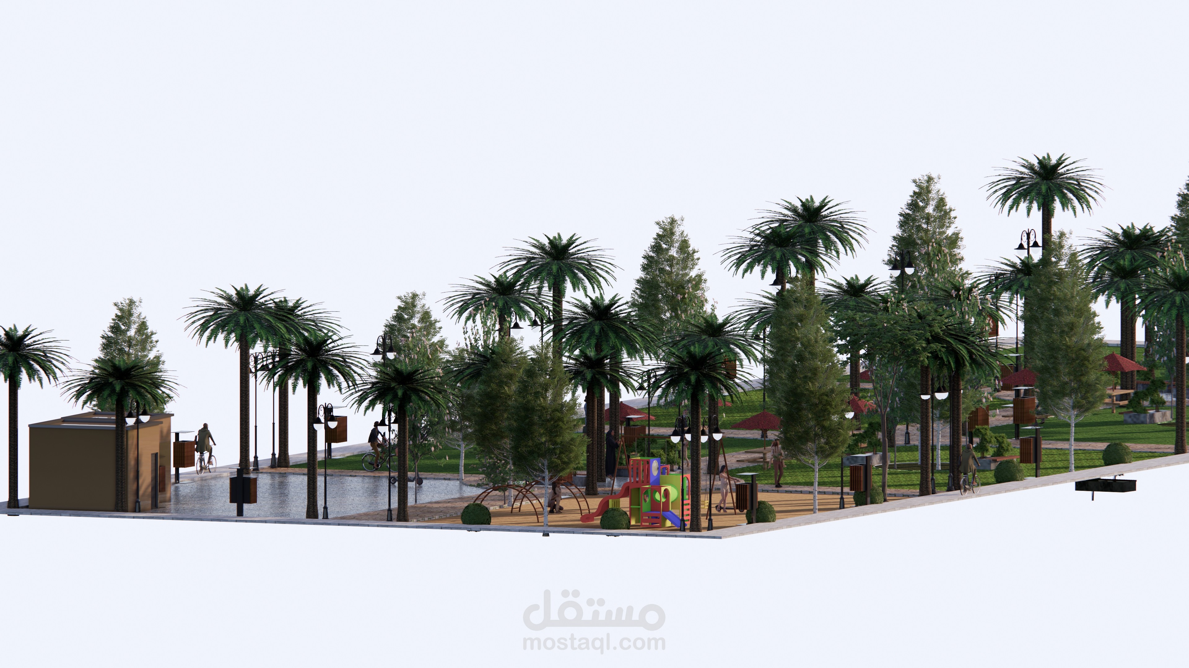 تصميم حديقة سوق