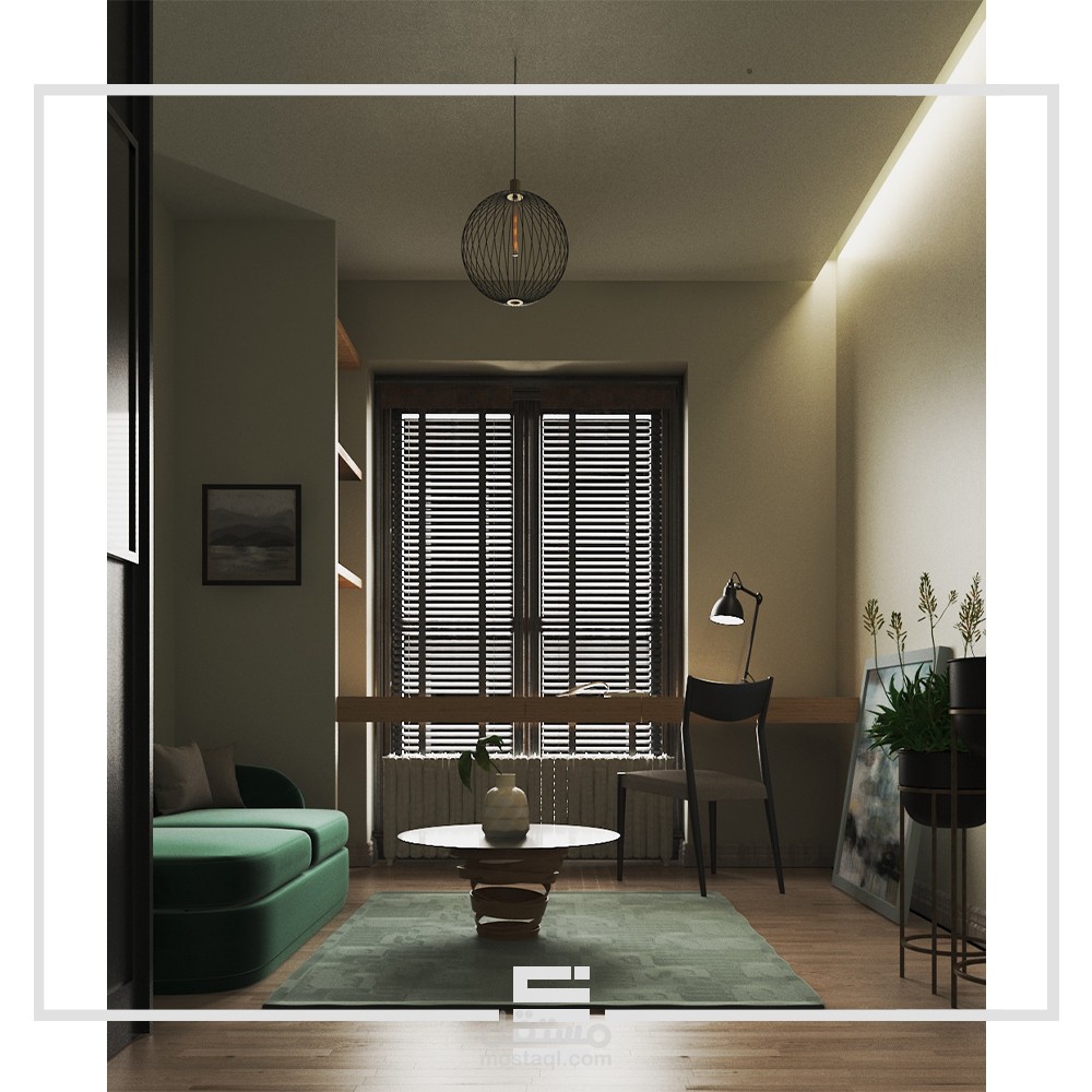 غرفة معيشة - تصميم داخلي