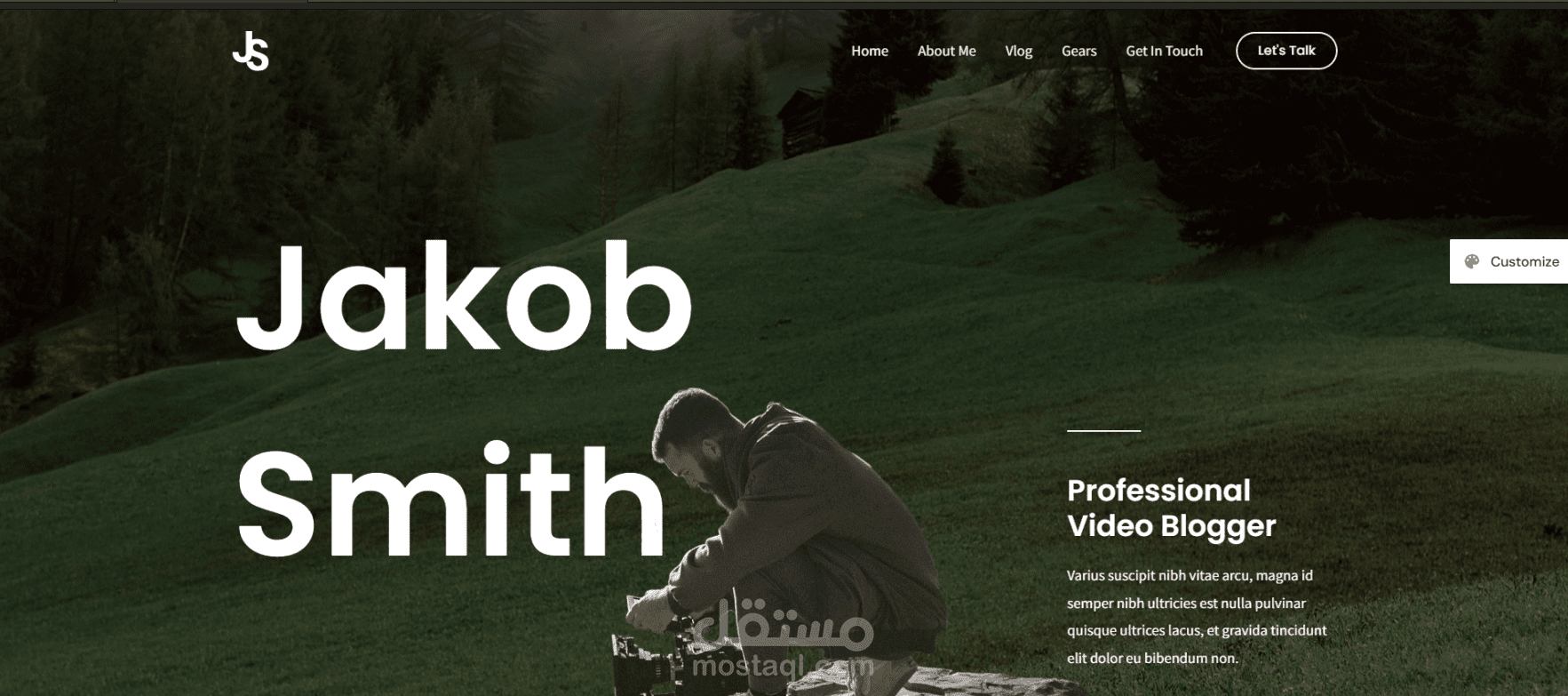 Personal Video Blogger Website