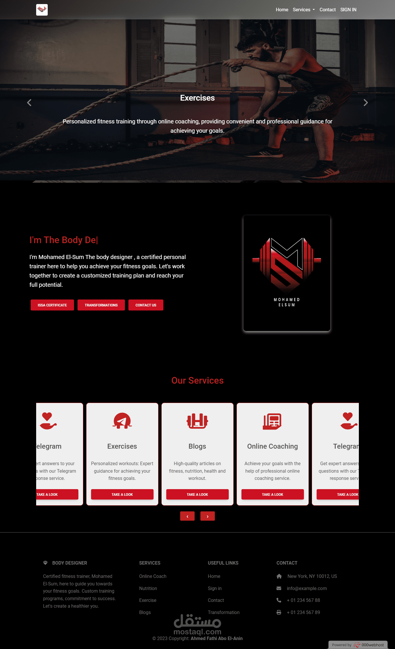 Online Coaching website
