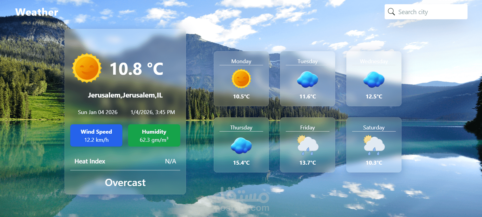 Weather-App | تطبيق طقس جميل باستخدام React