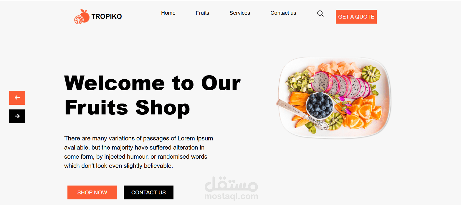 Tropiko | موقع تعريفي متجاوب