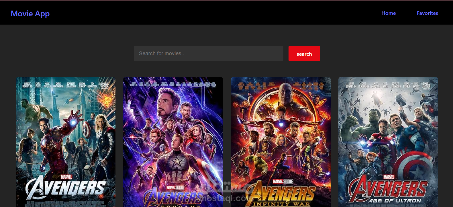 Movie App | تطبيق أفلام باستخدام React.js