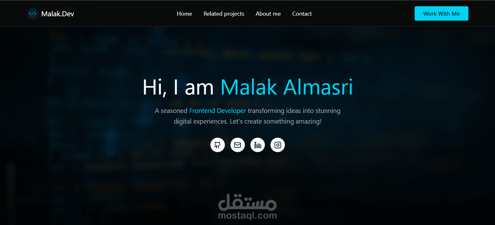 Malak Portfolio | موقع شخصي لعرض الأعمال