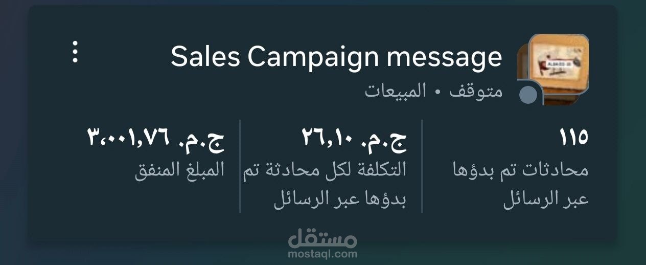 حملة رسائل لمتجر أثاث في مصر – تحقيق ROAS عالي وتحويل العملاء لمبيعات فعلية