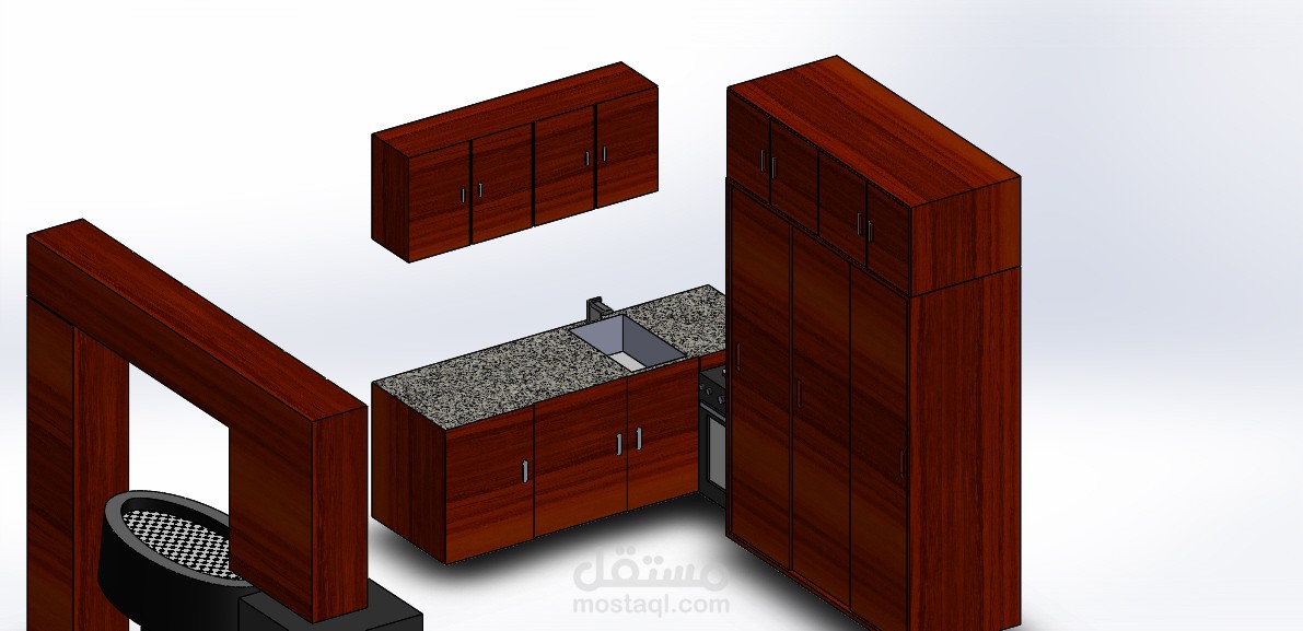 تصميم وتنفيذ مطبخ