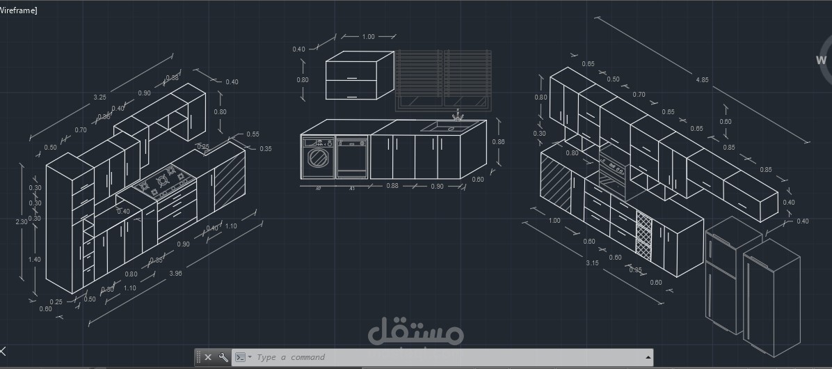 Kitchen Design Isometric view