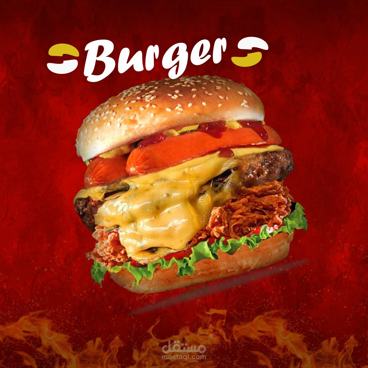 تصميم سوشيل ميديا لمطعم Original Burger