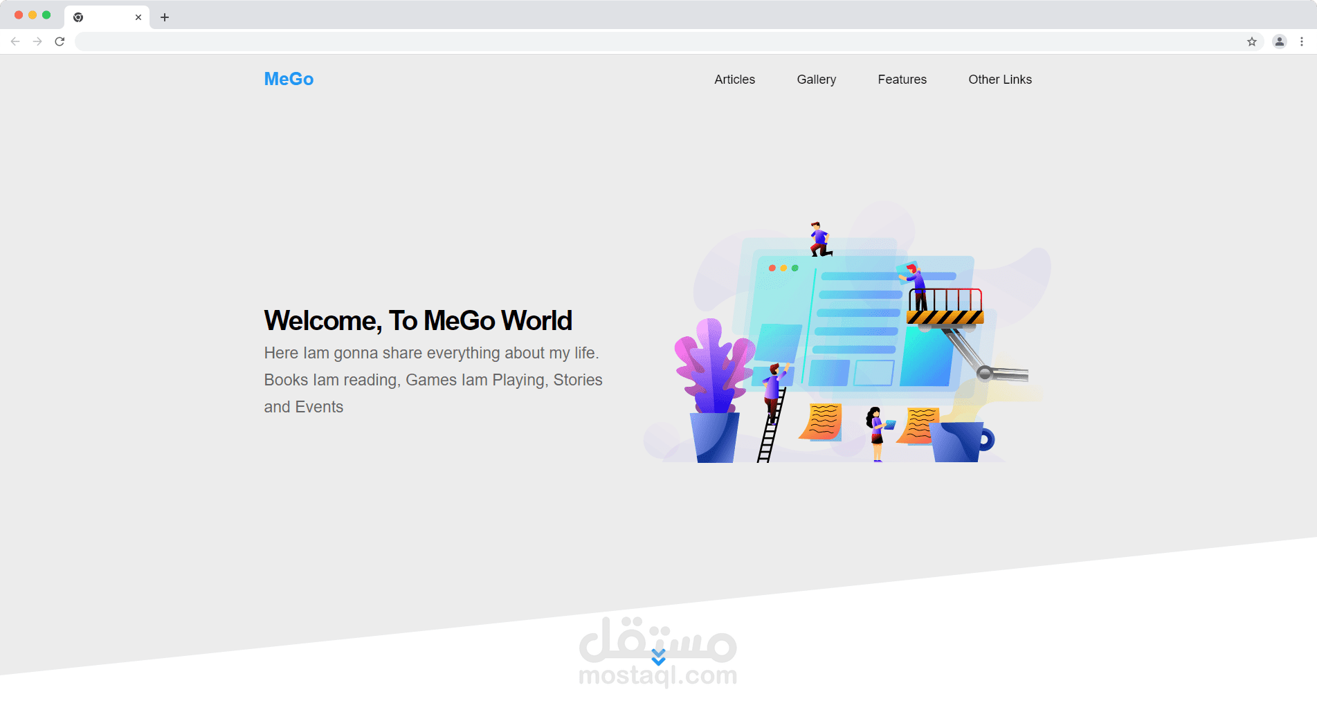 A modern, clean, and very simple responsive HTML template.