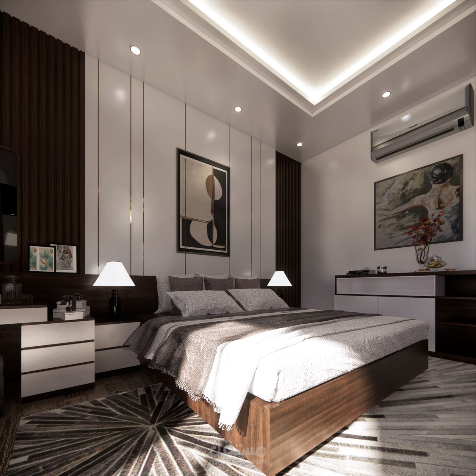 تصميم غرفة النوم ماستر في الامارات مع فيديو جميل