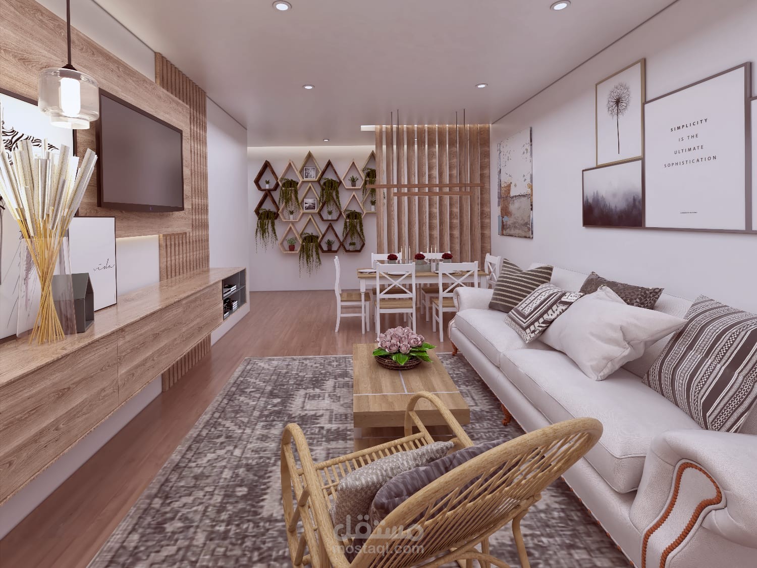 تصميم صالة مودرن انيق وهتدي السعودية الرياض