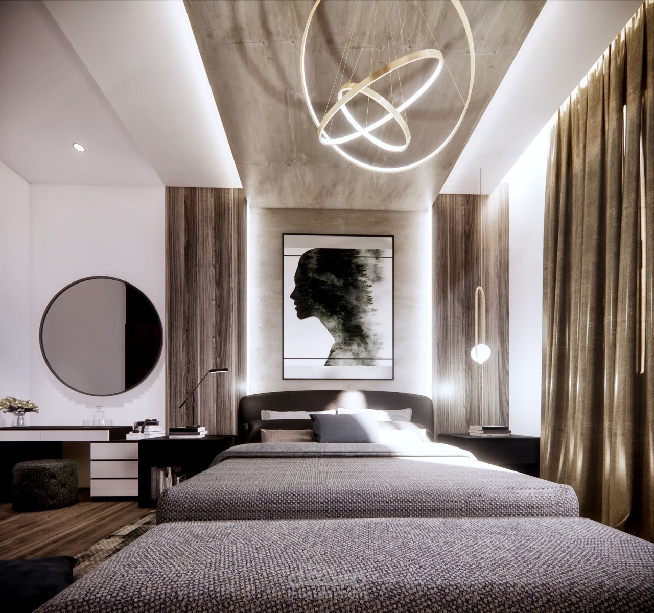 تصميم غرفة نوم مودرن في السعودية