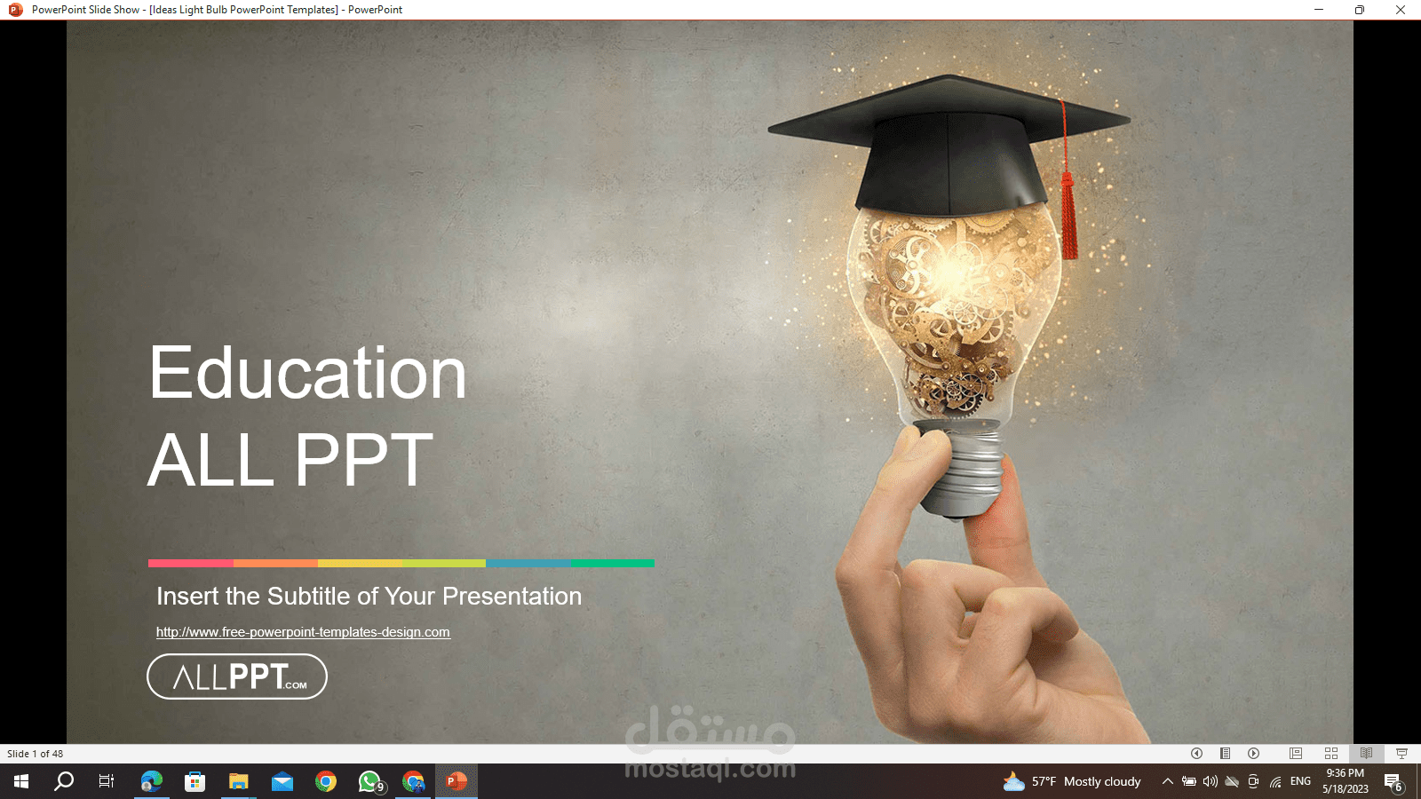 Ideas Light Bulb PowerPoint