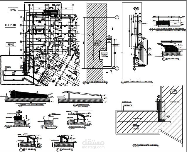 Shop Drawings of Ramp RFT&Conc Dim