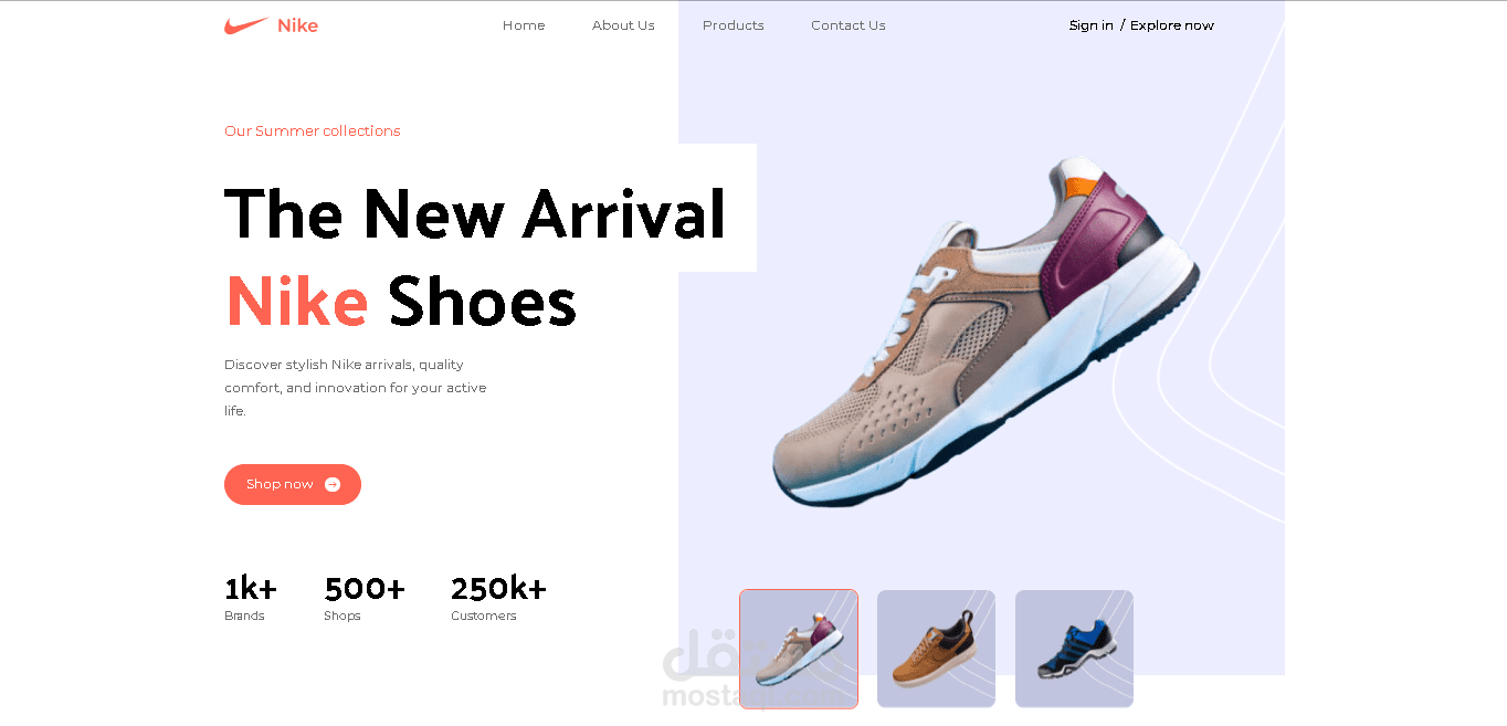 Nike App (UI/UX responsive)