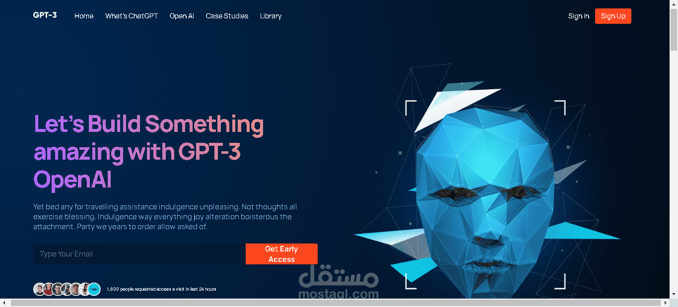 GPT3 Landing Page