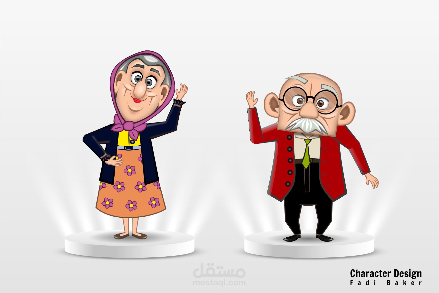 تصميم شخصيات كرتونية ثنائية الأبعاد