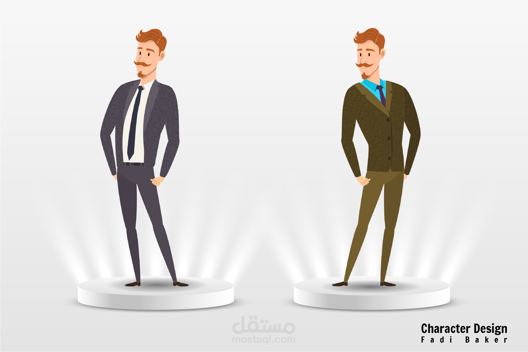 تصميم شخصيات كرتونية ثنائية الأبعاد لصالح شركة ألمانية