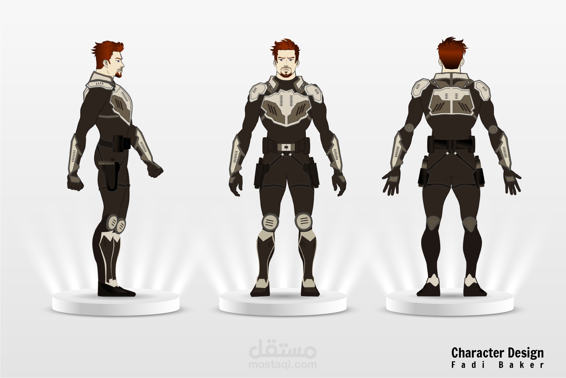 تصميم شخصيات كرتونية ثنائية الأبعاد لصالح مشروع فيلم ثنائي الأبعاد