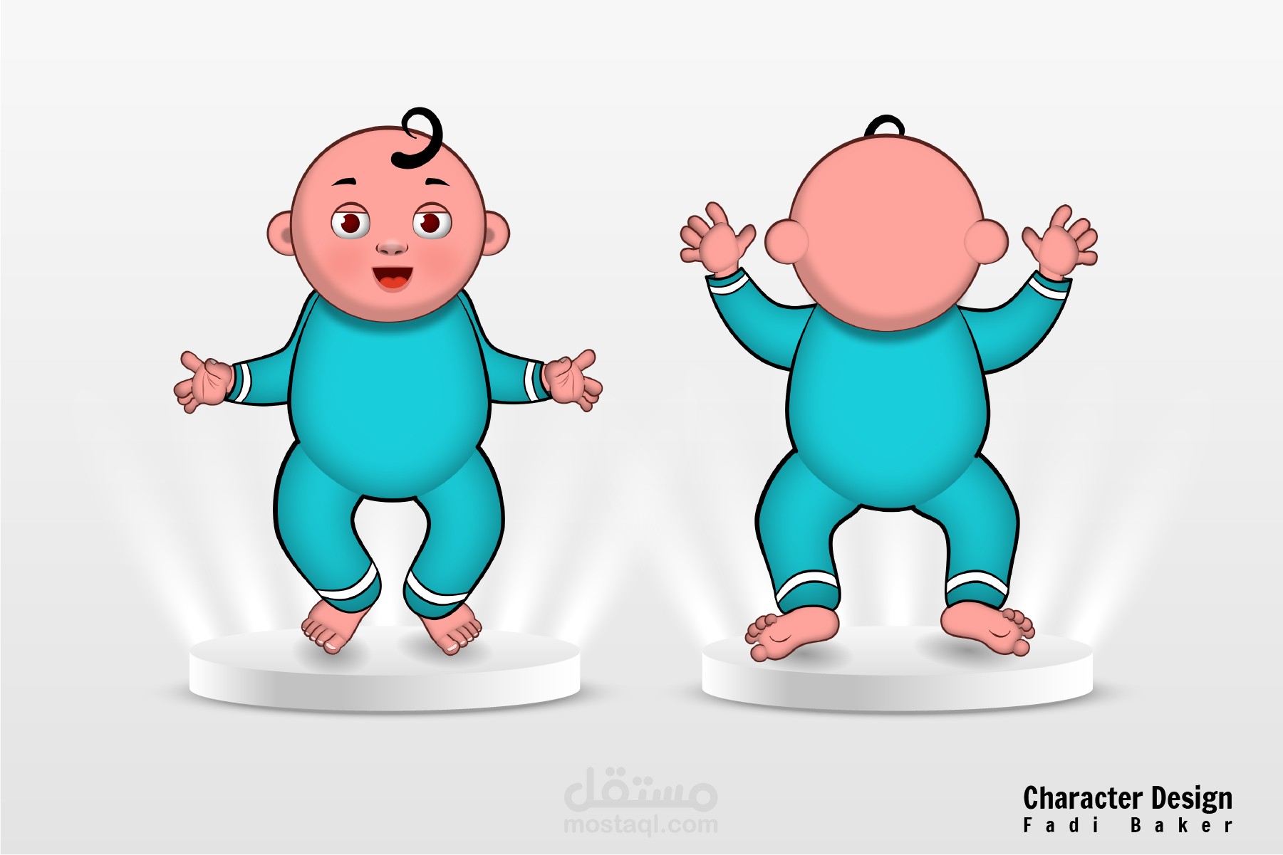 تصميم شخصية كرتونية ثنائية الأبعاد لصالح شركة كندية