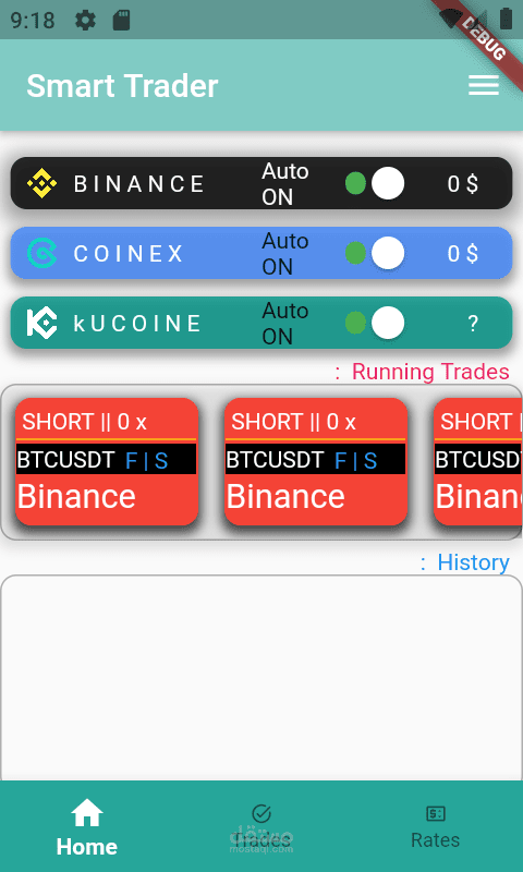 Smart Trader For 3 Exchange Binance,Kucoin,Coinex