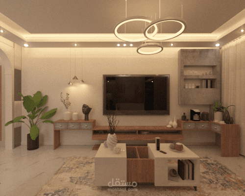 تصميم غرفة جلوس (صالة ) + مدخل البيت