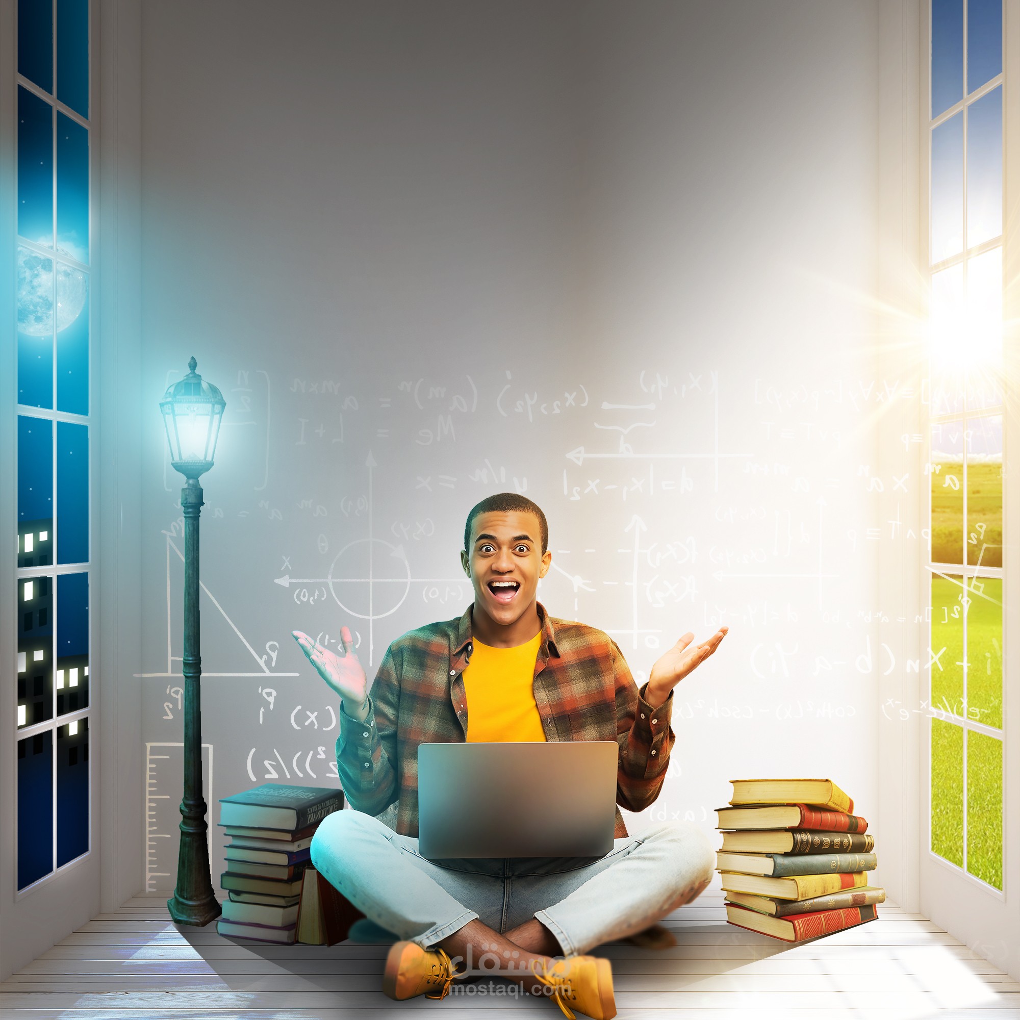 تصميم بوستر دعايه اسوشيال ميديا  برنامج للطلاب
