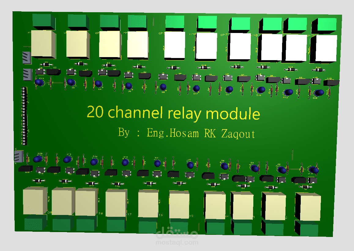 20-Channel Relay Module PCB Design for Industrial Control Applications