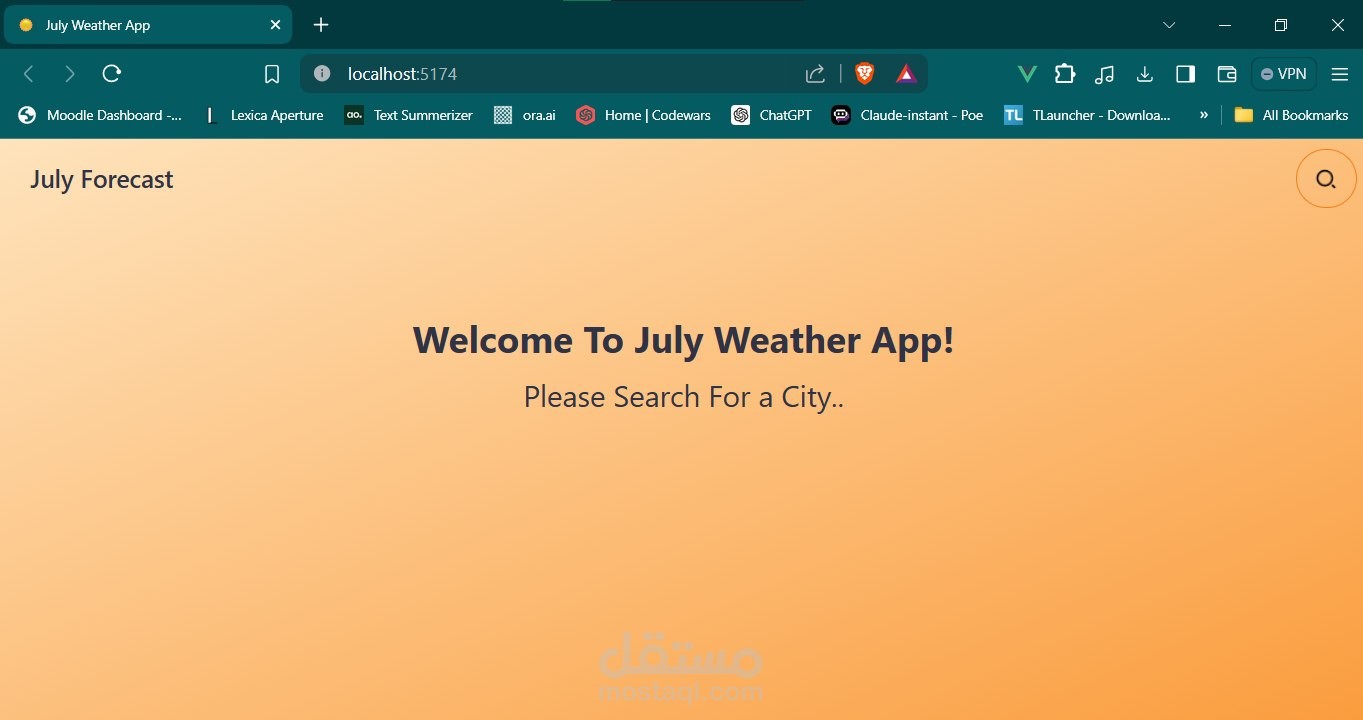July: The Weather Web App