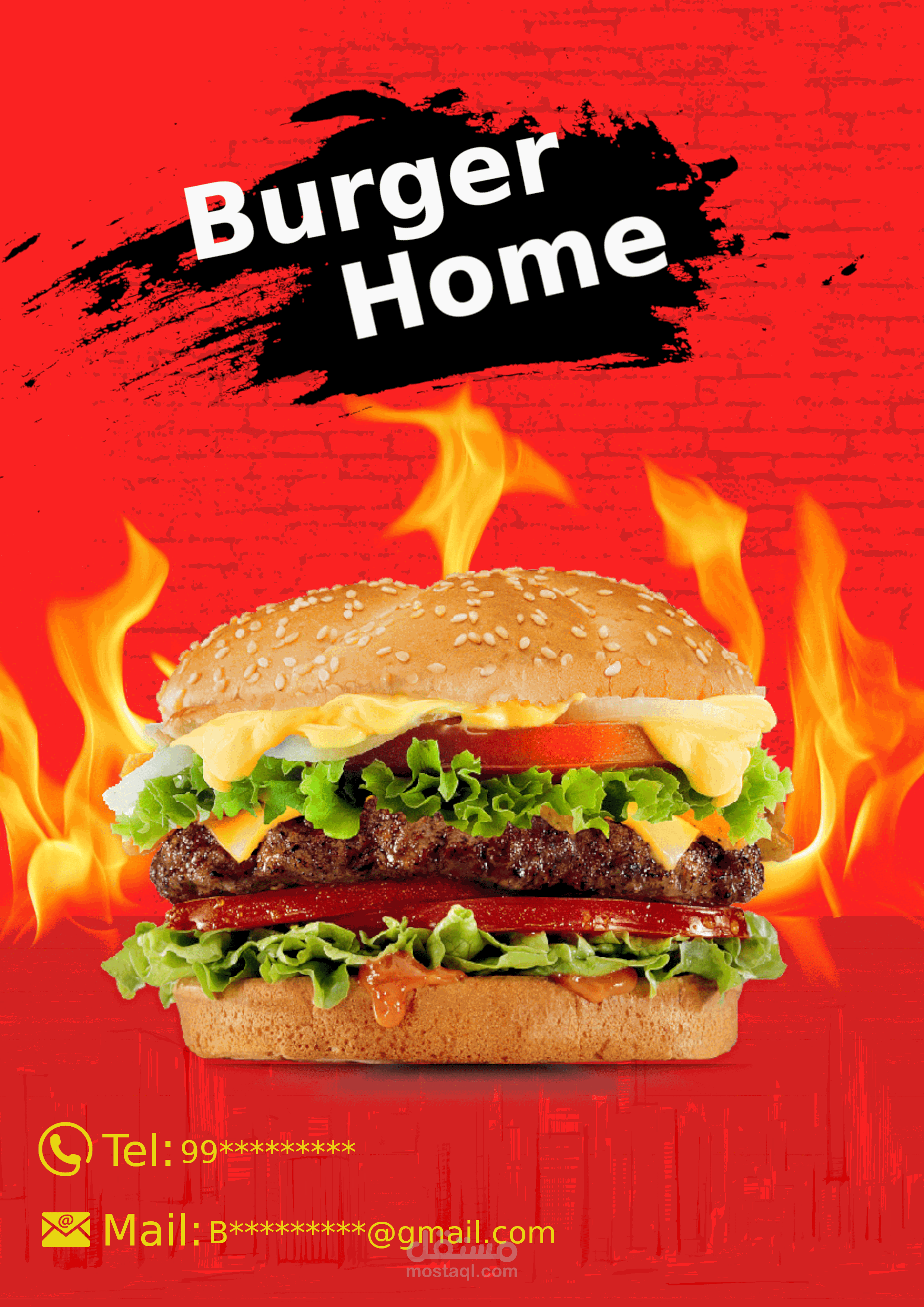 Poster for Burger restaurant