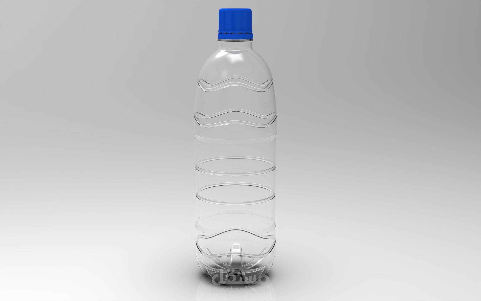 تصميم ثلاثي الابعاد لقارورة PET