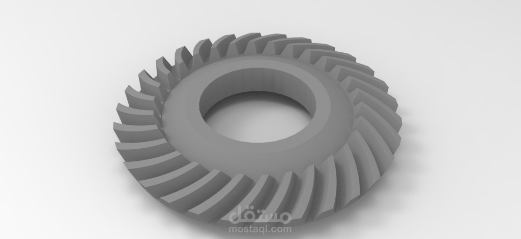 تصميم ثلاثي الابعاد 3D لعجلة مسننة موجهة للطباعة