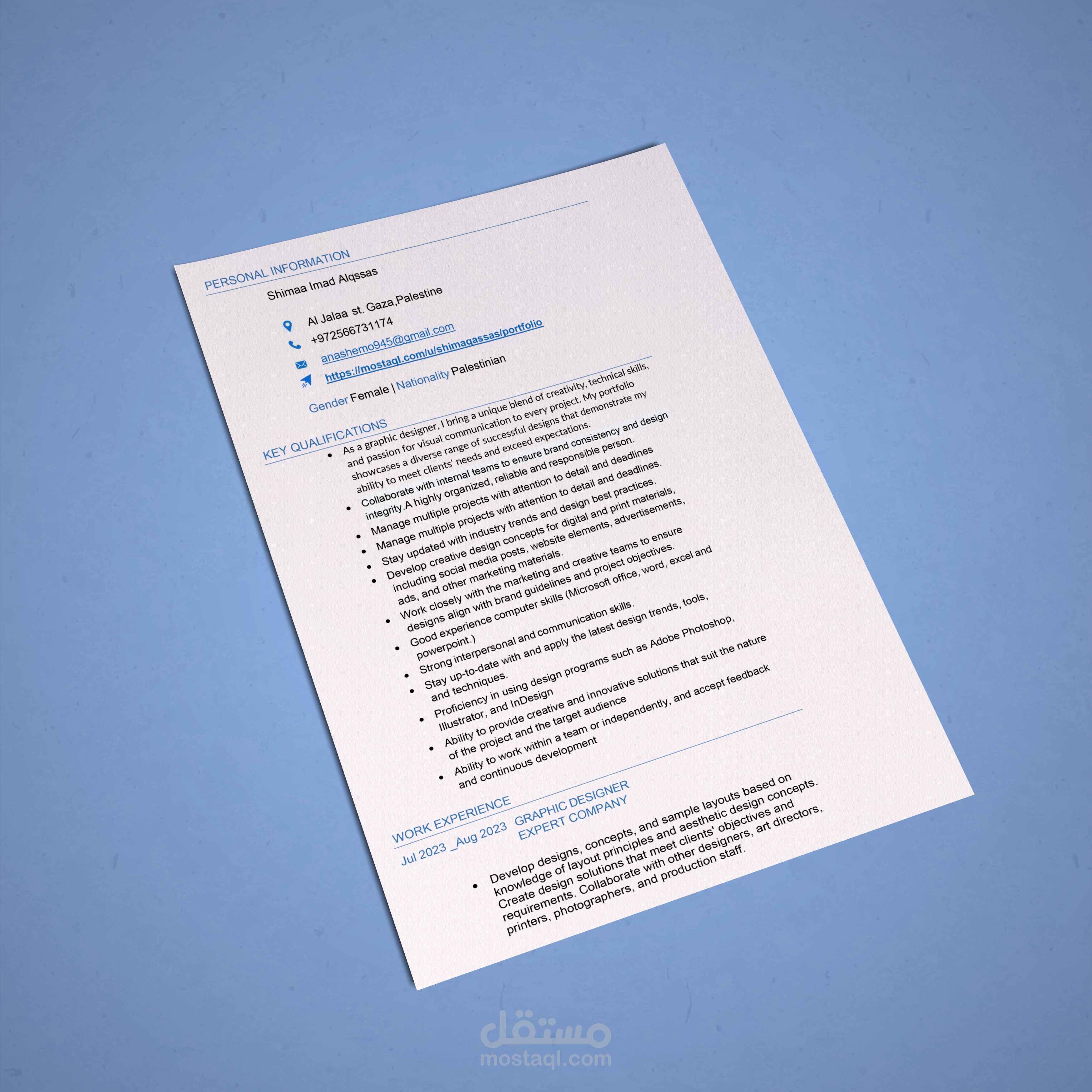 تصميم سيرة ذاتية CV. design