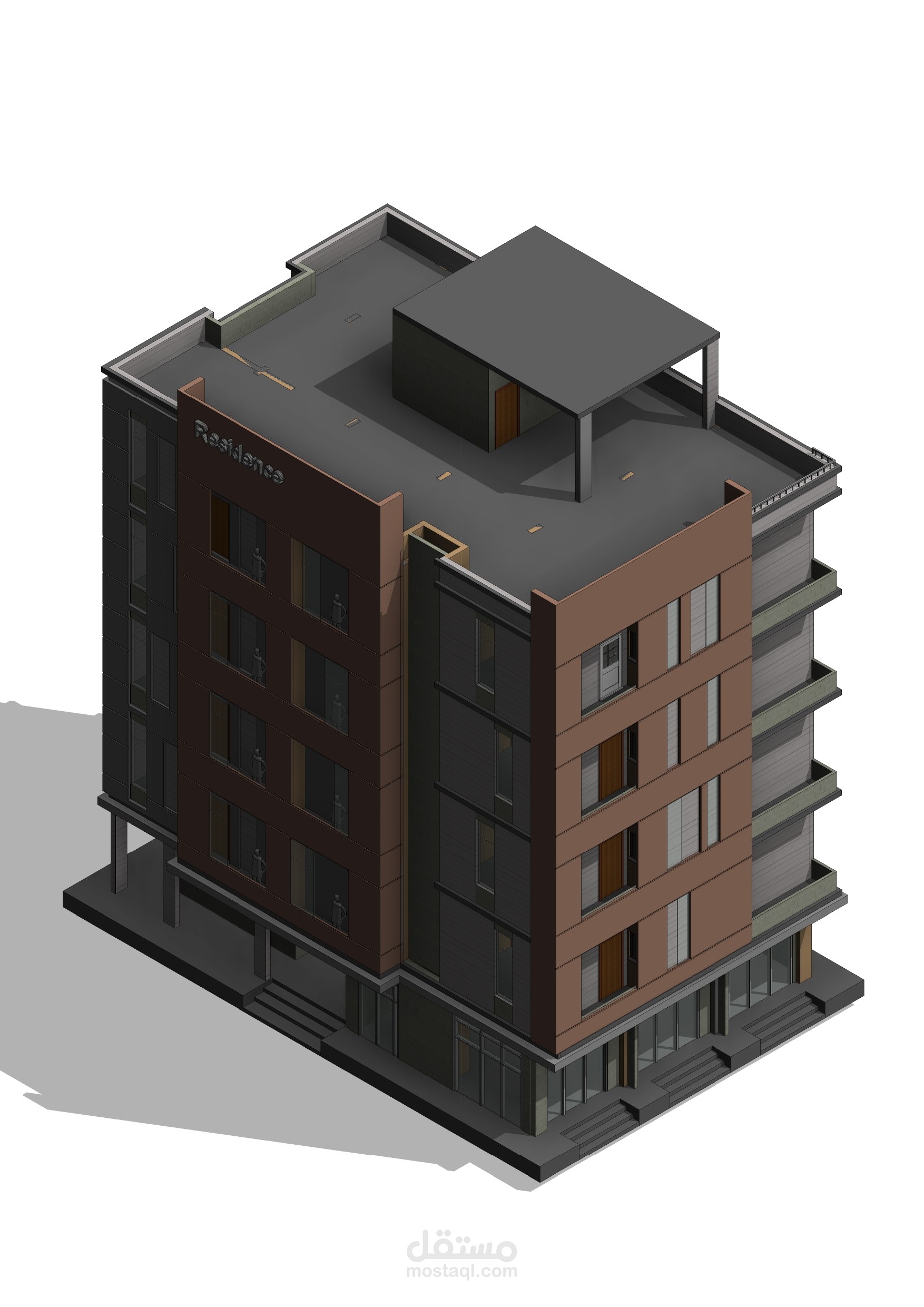 Residential-commercial building، مبنى تجاري سكني