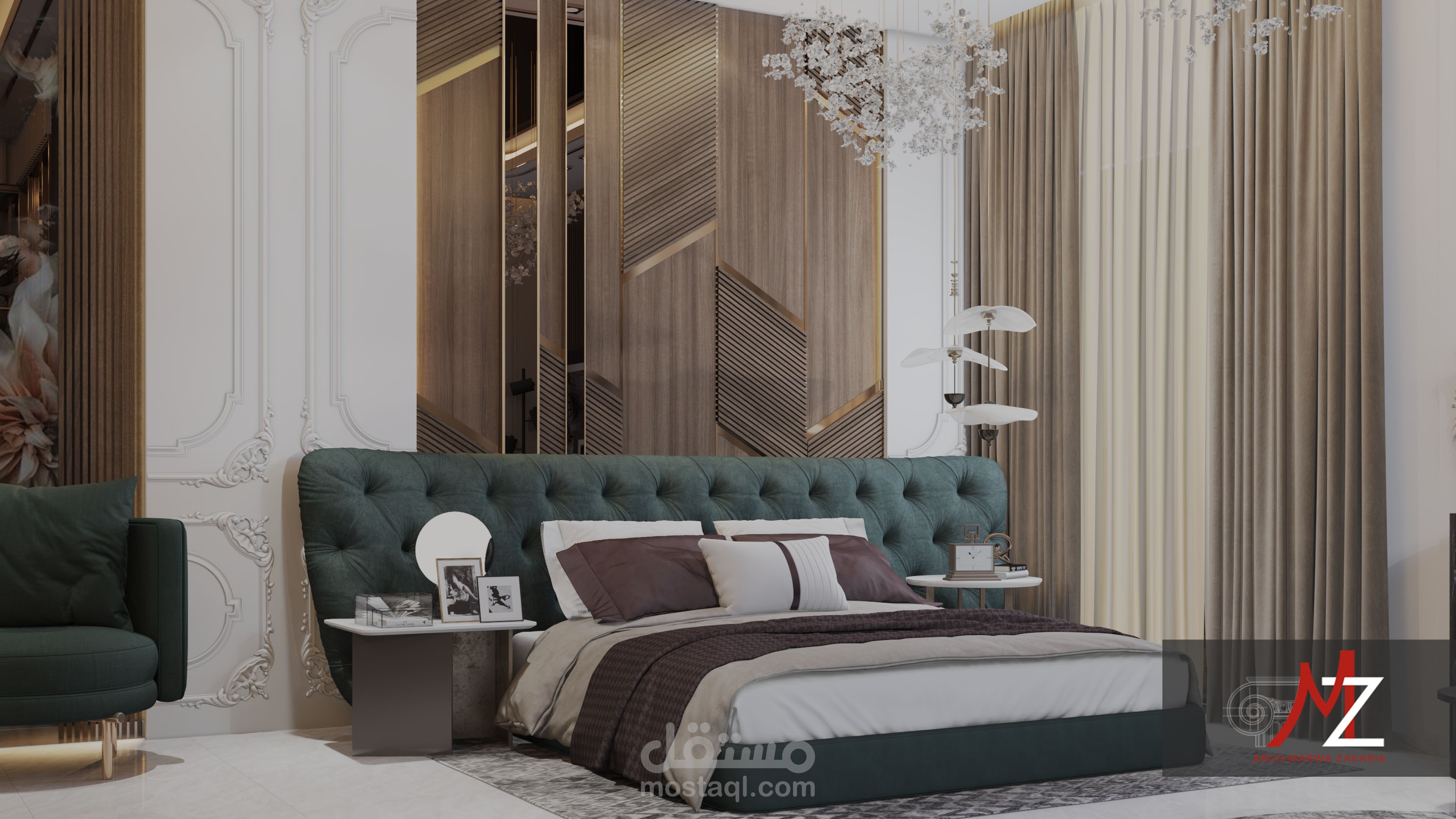 تصميم ديكور لغرفة نوم رئيسية