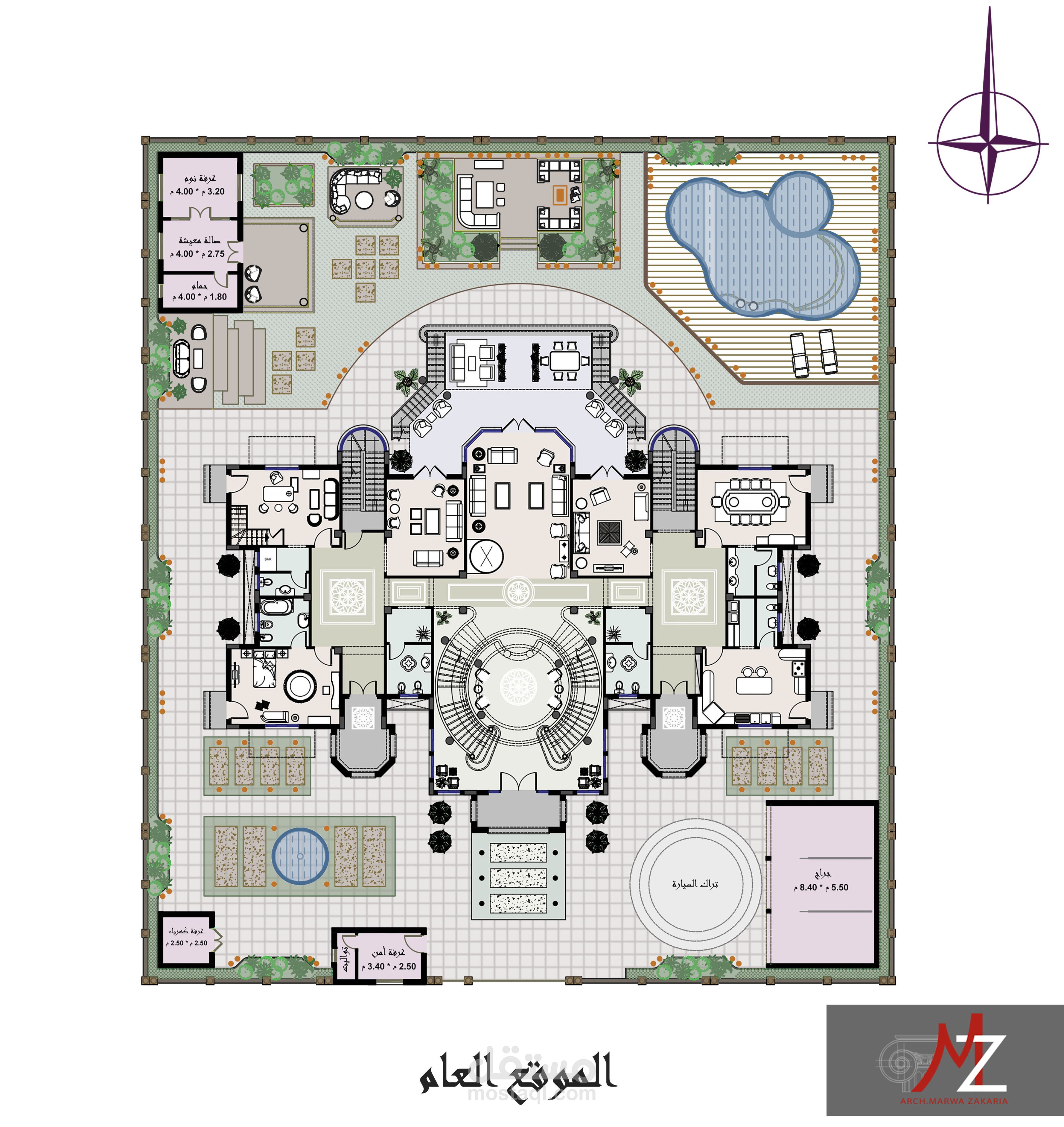 تصميم معماري لفيلا سكنية خاصة