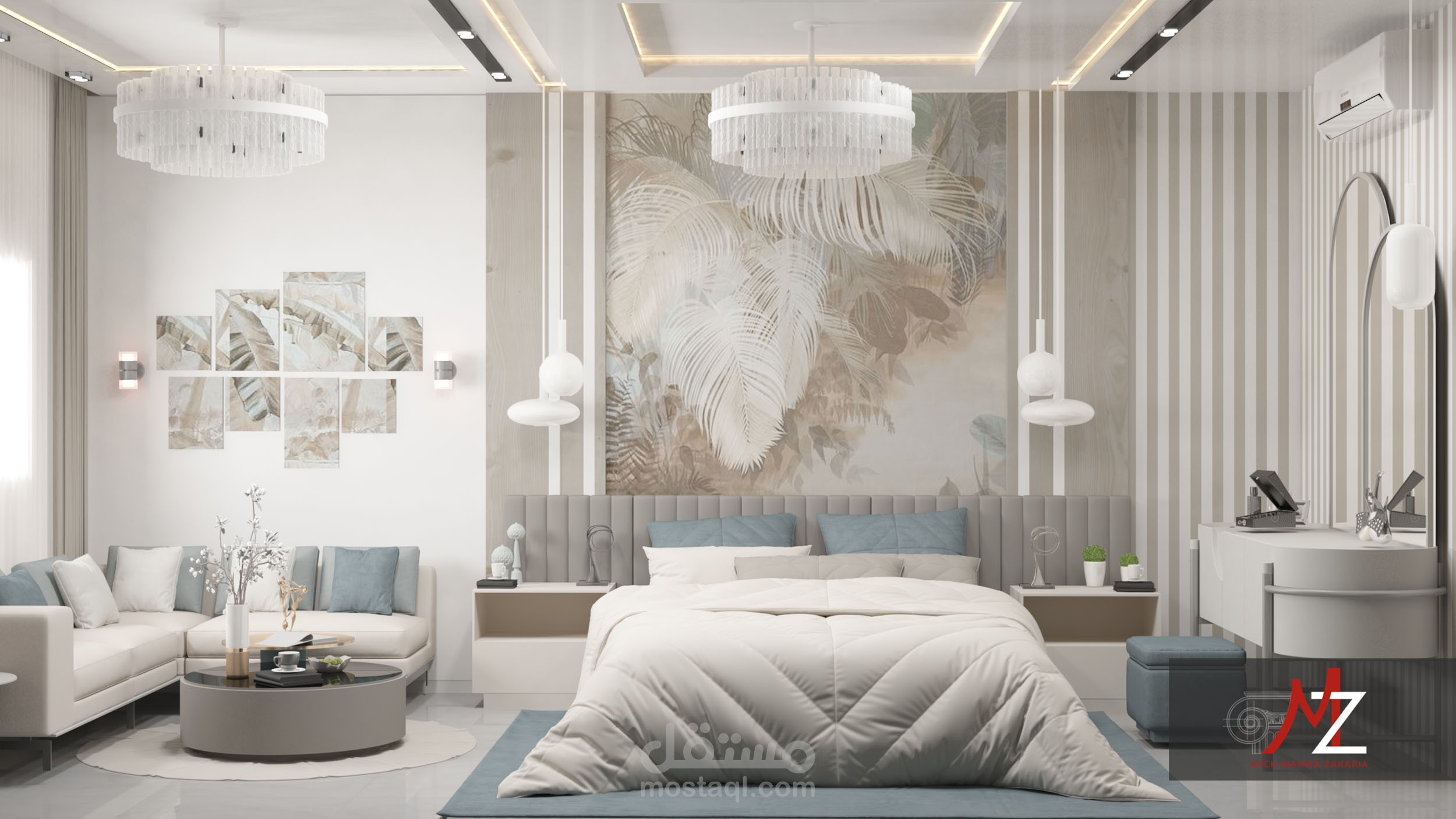 تصميم غرفة نوم رئيسية