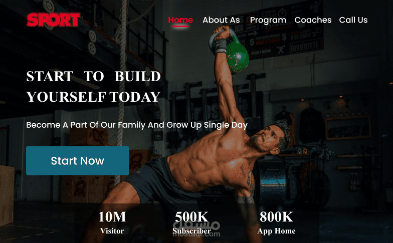 Sports landing page