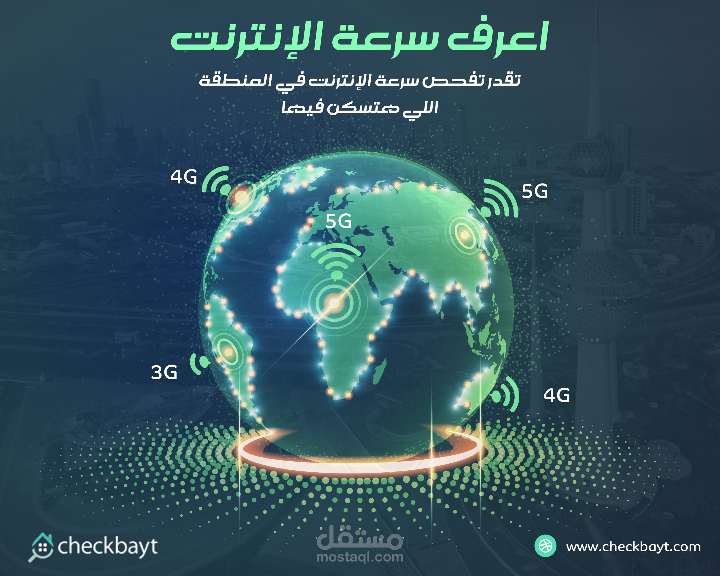 تصميم سوشيال ميديا لموقع عقارات كويتي