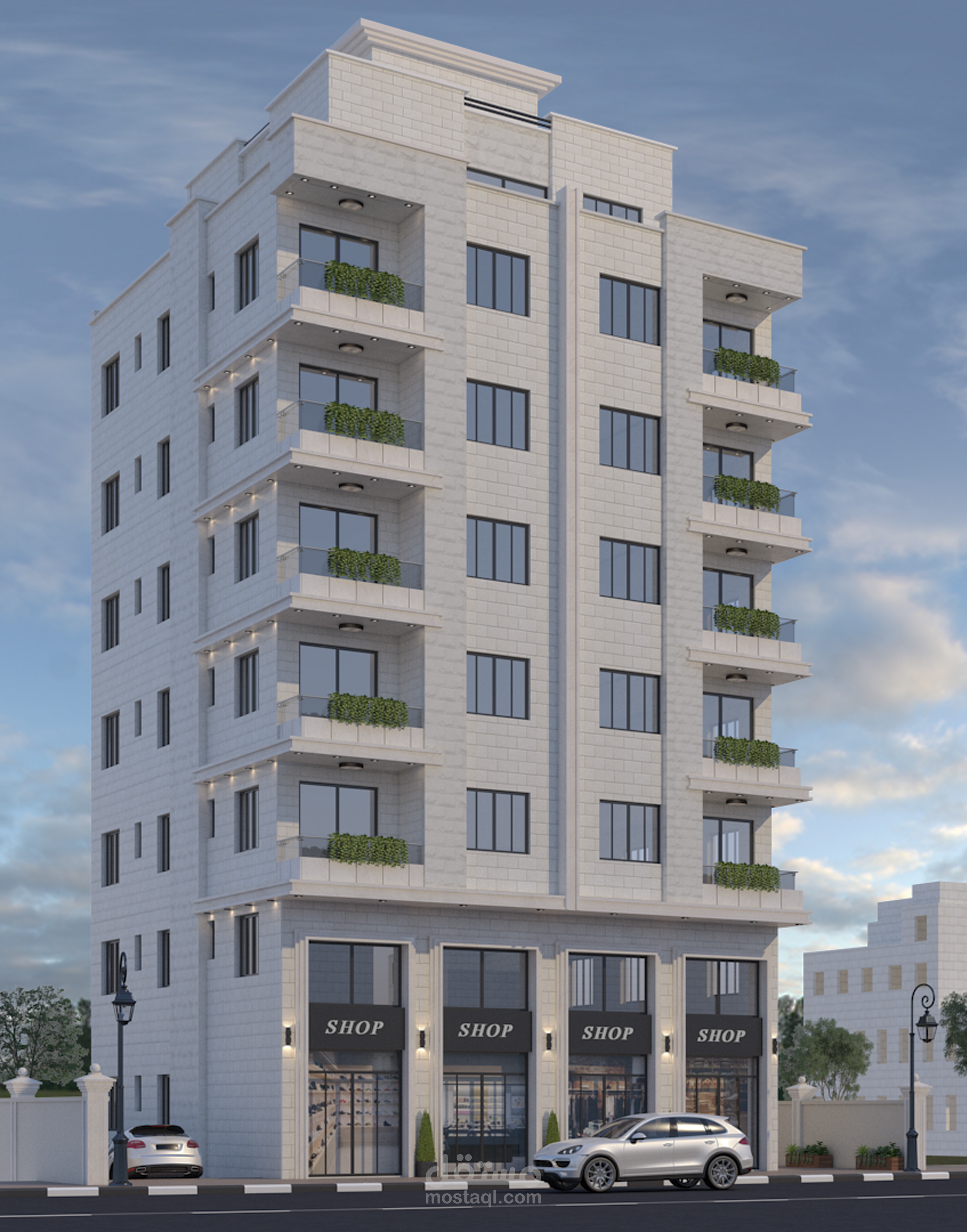 عمارة سكنية, الاظهار الثلاثي للمسقط الافقي