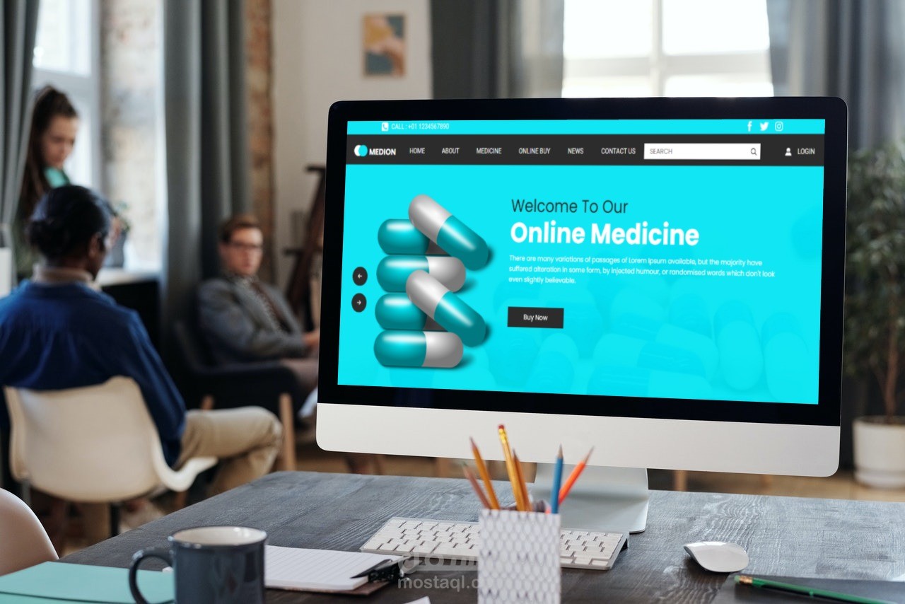 موقع لشركة للأدوية متجاوب مع إضافات جميلة