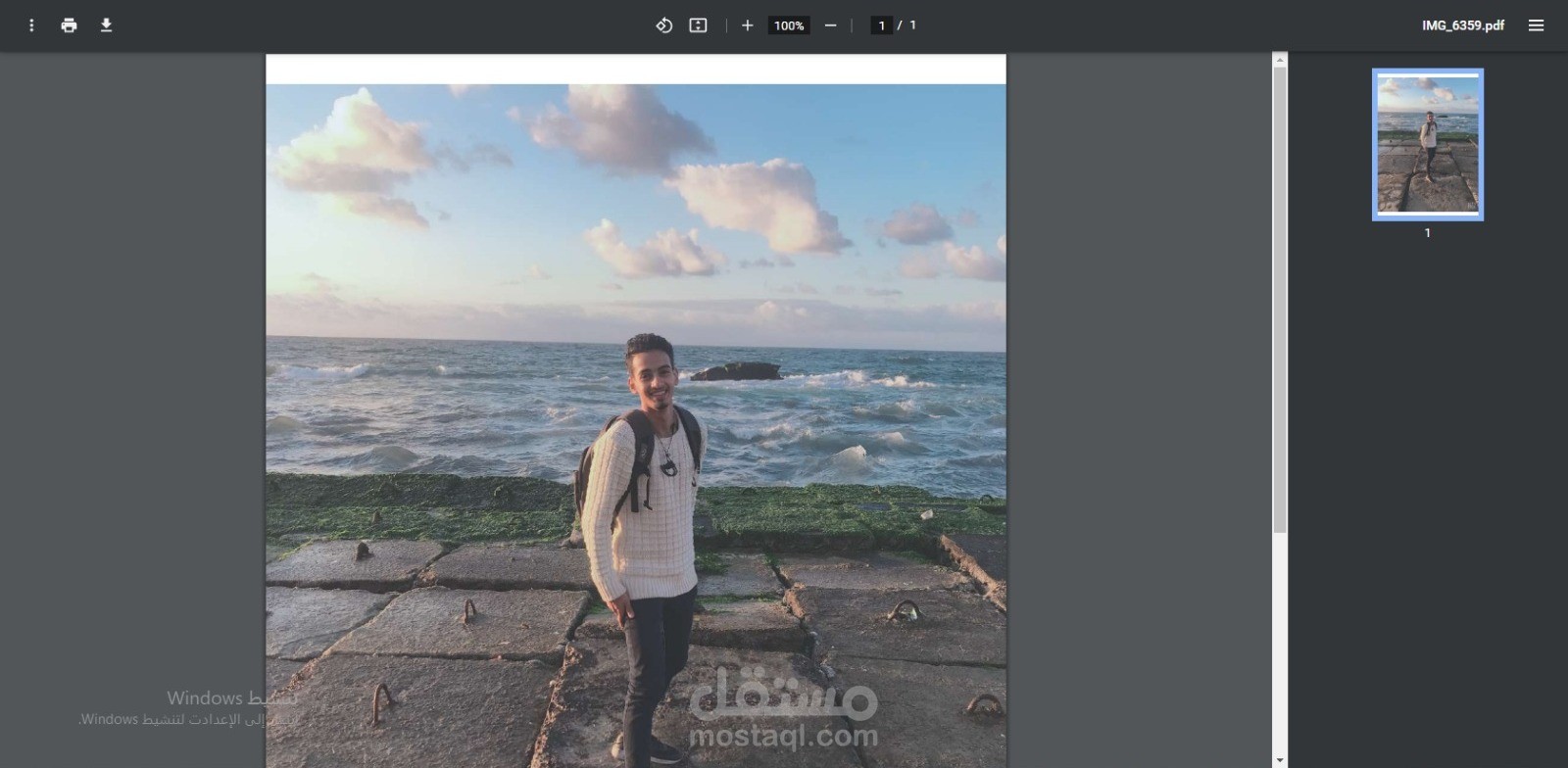 لتحويل الملف مرة أخرى إلى صيغة الصورة الأصلية إذا رغبت في ذلك.
